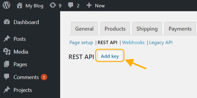Add API key
