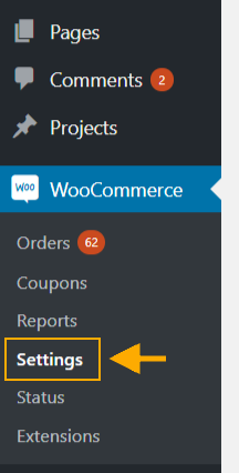 WooCommerce settings