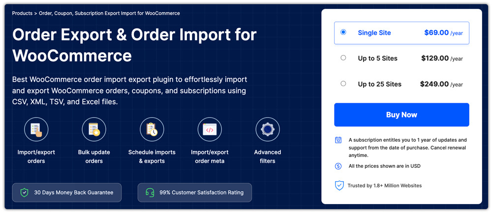 Order Import Export Plugin for WooCommerce