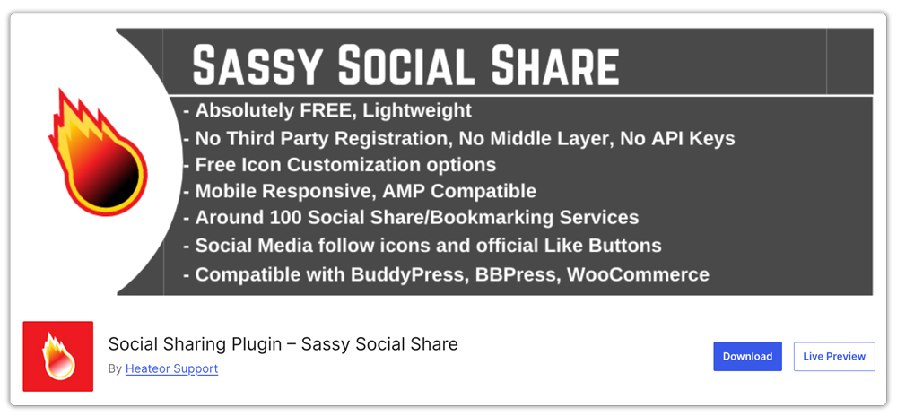 Sassy Social Share